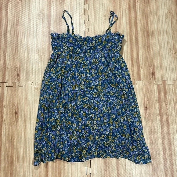 Lily Rose Sweetheart Blue Floral Skater Dress Women's Size Medium - Picture 3 of 8